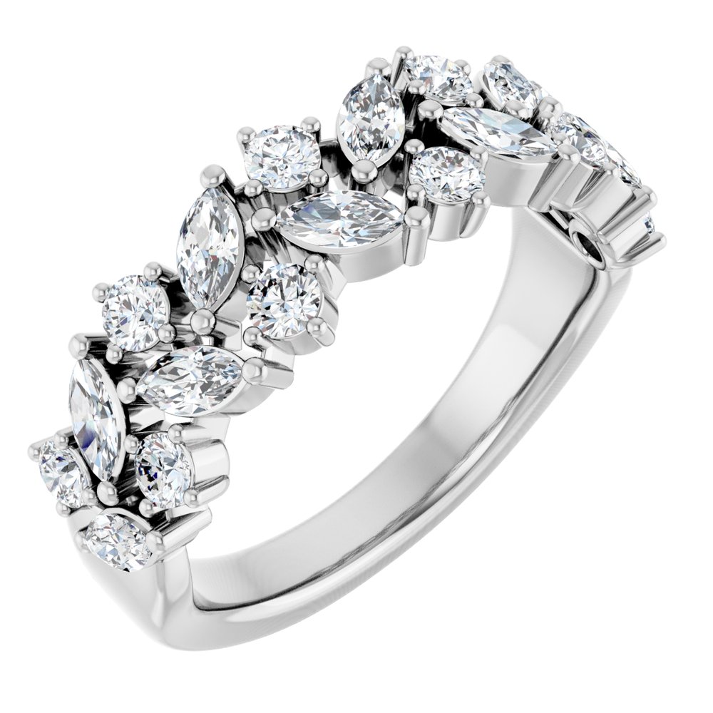 14K 1 1/3 CTW Lab Grown Diamond Anniversary Band