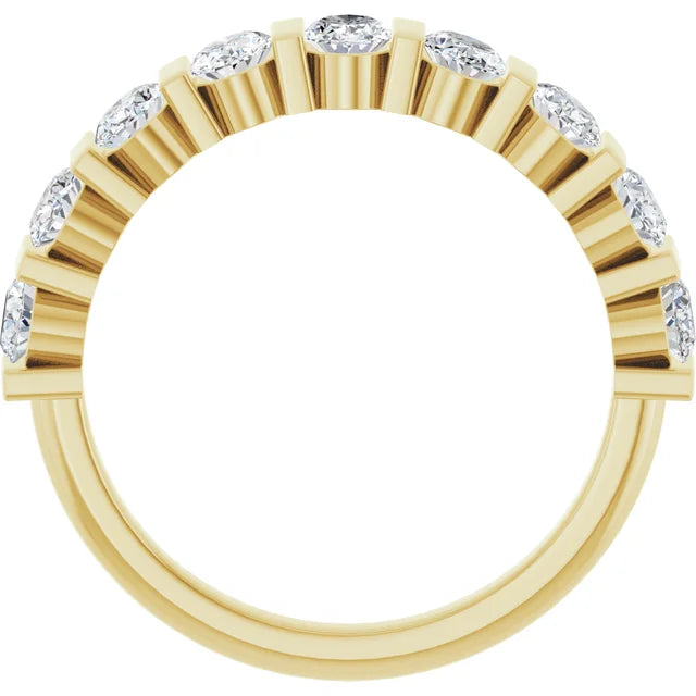 14K 1 3/8 CTW Oval Lab Grown Diamond Anniversary Band-Embark Fine Jewelry