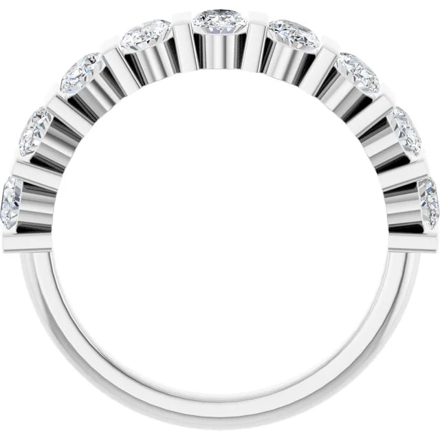 14K 1 3/8 CTW Oval Lab Grown Diamond Anniversary Band-Embark Fine Jewelry