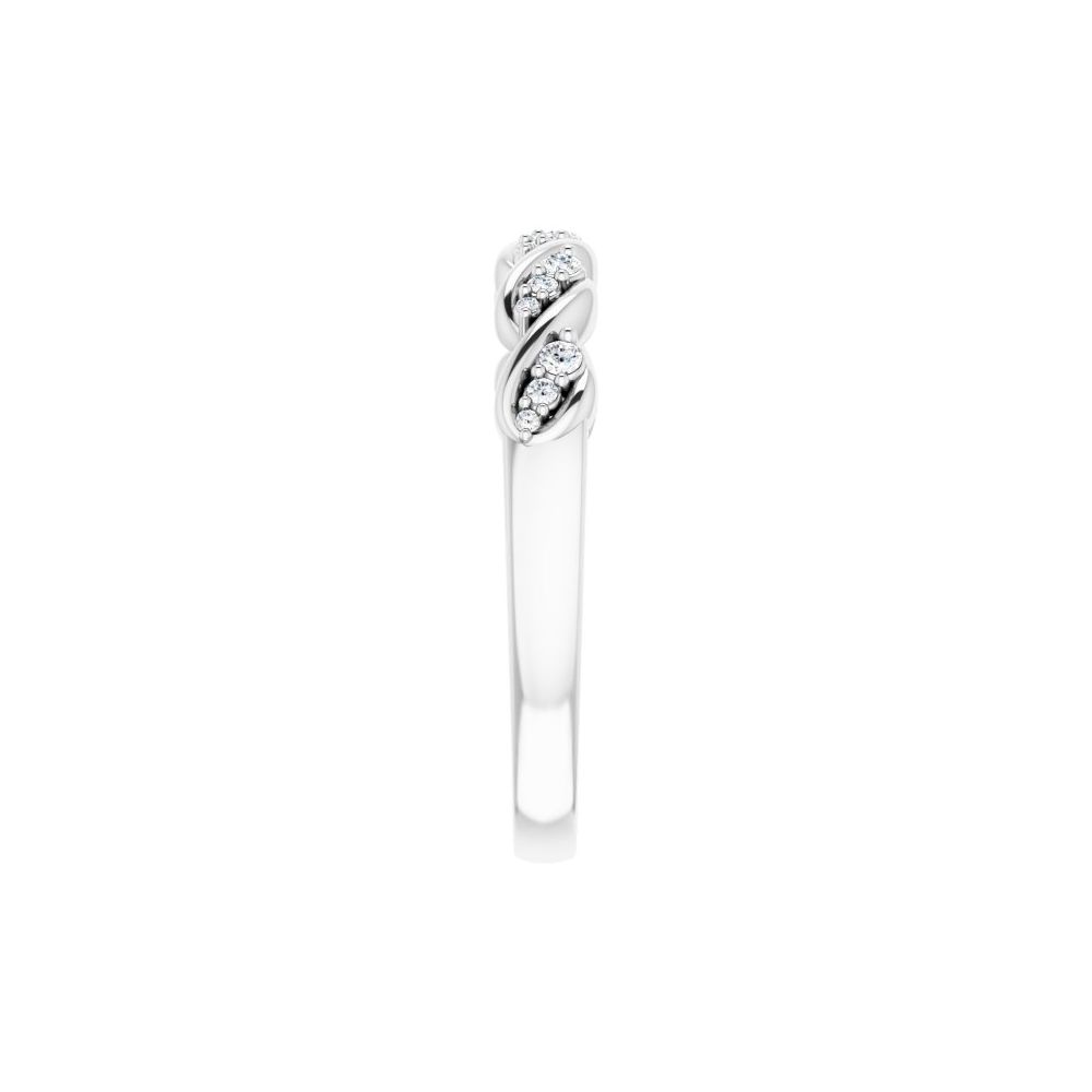 14K 1/10 CTW Natural Diamond Twist Ring