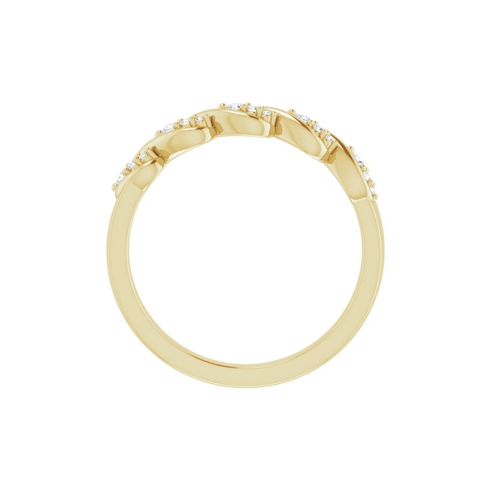 14K 1/10 CTW Natural Diamond Twist Ring