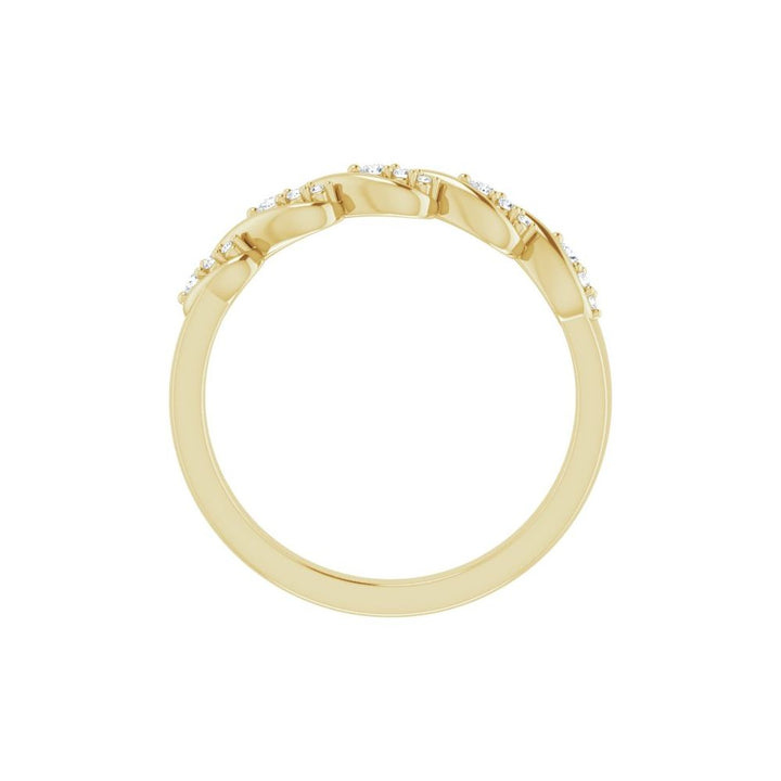 14K 1/10 CTW Natural Diamond Twist Ring