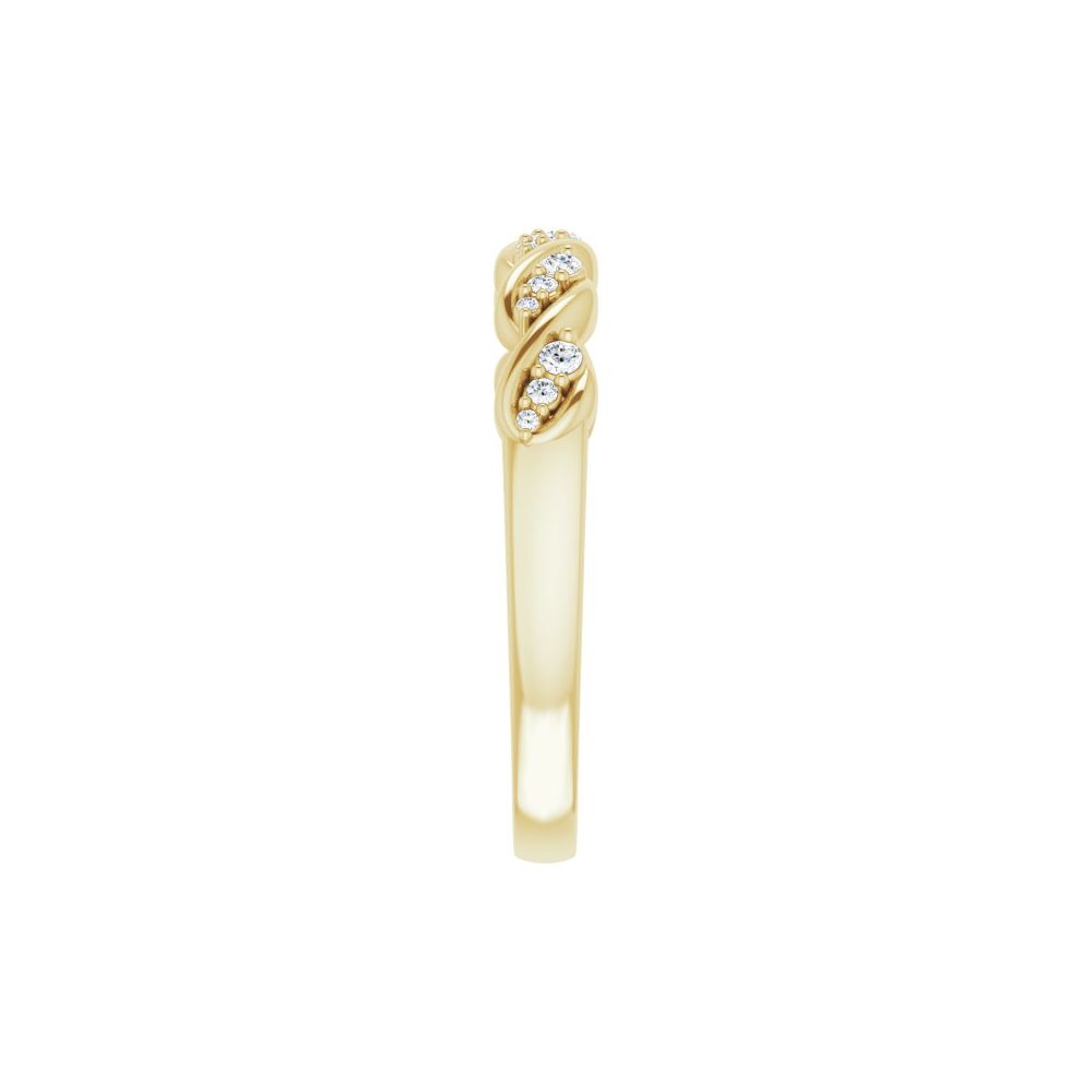 14K 1/10 CTW Natural Diamond Twist Ring