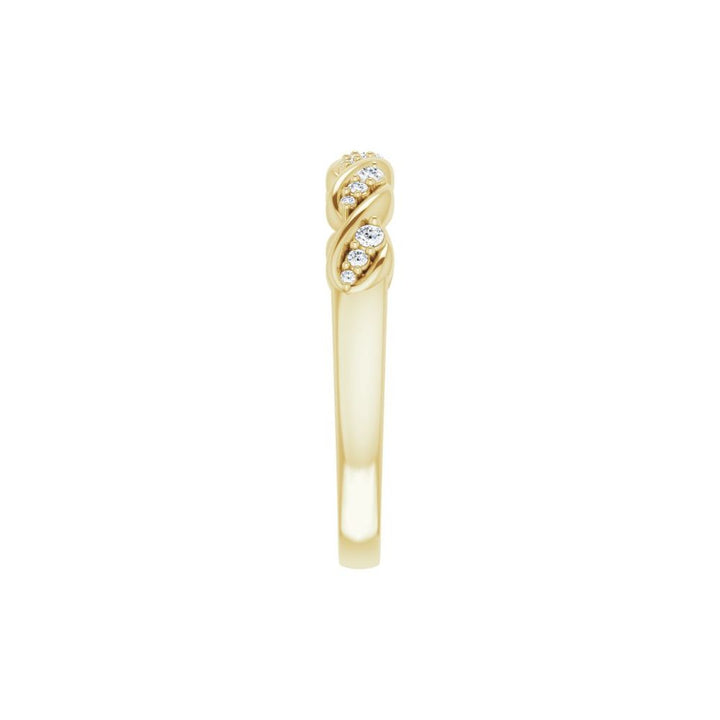 14K 1/10 CTW Natural Diamond Twist Ring