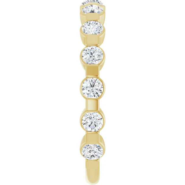 14K 1/2 CTW Diamond Bar-Set Anniversary Band
