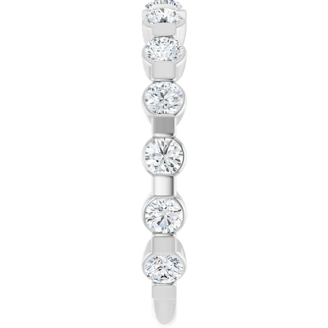 14K 1/2 CTW Diamond Bar-Set Anniversary Band