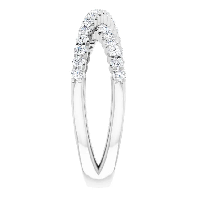 14K 1/2 CTW Diamond Criss-Cross Ring