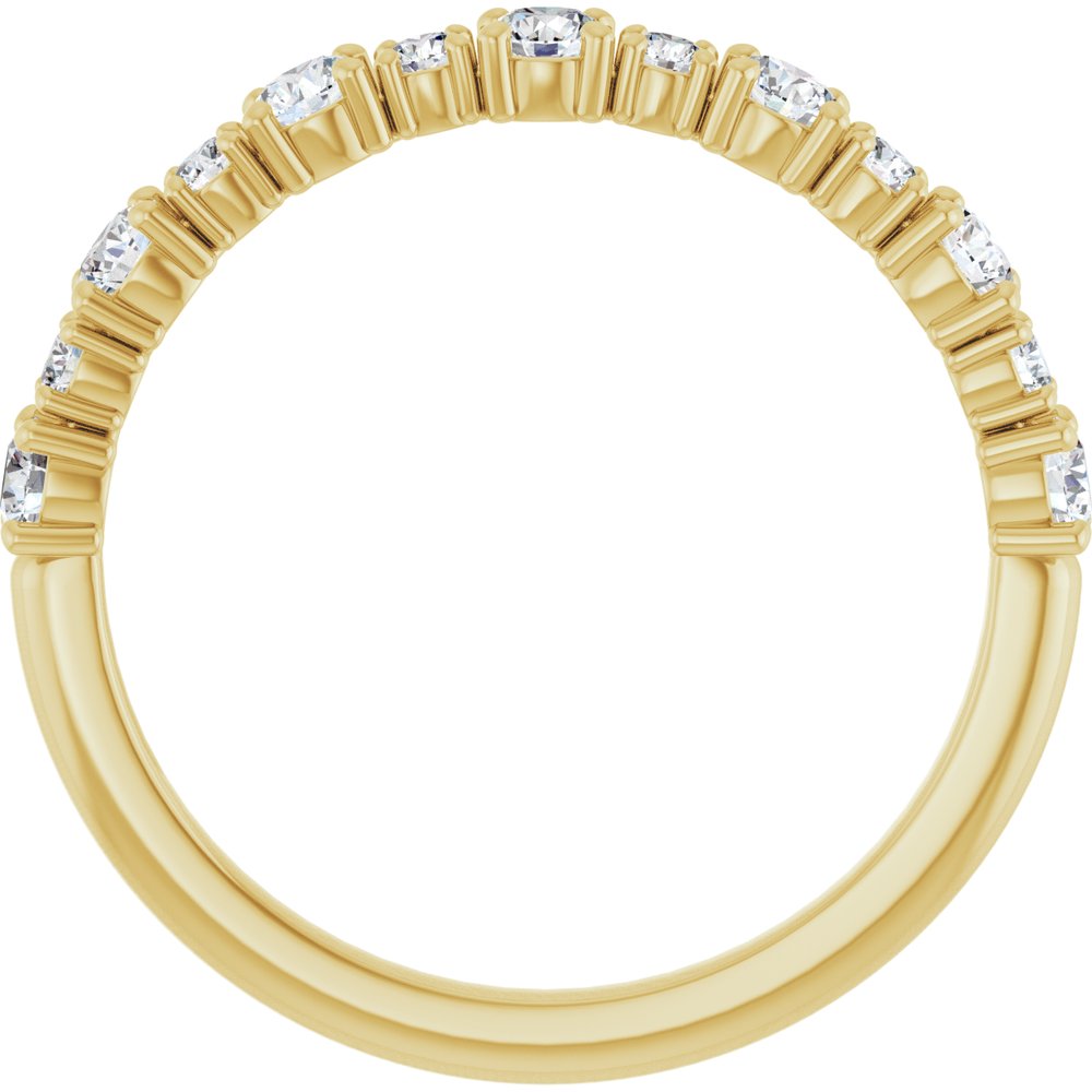 14K 1/2 CTW Lab Grown Diamond Anniversary Band