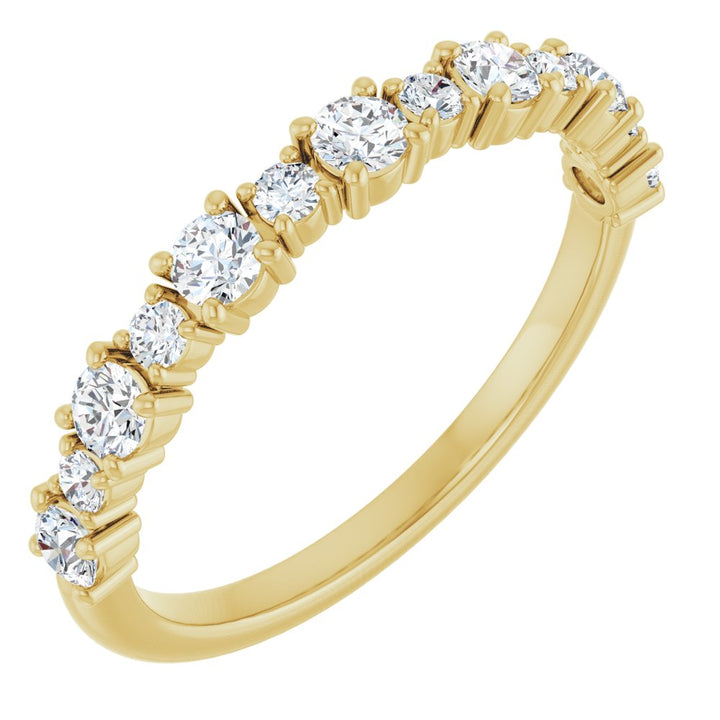 14K 1/2 CTW Lab Grown Diamond Anniversary Band