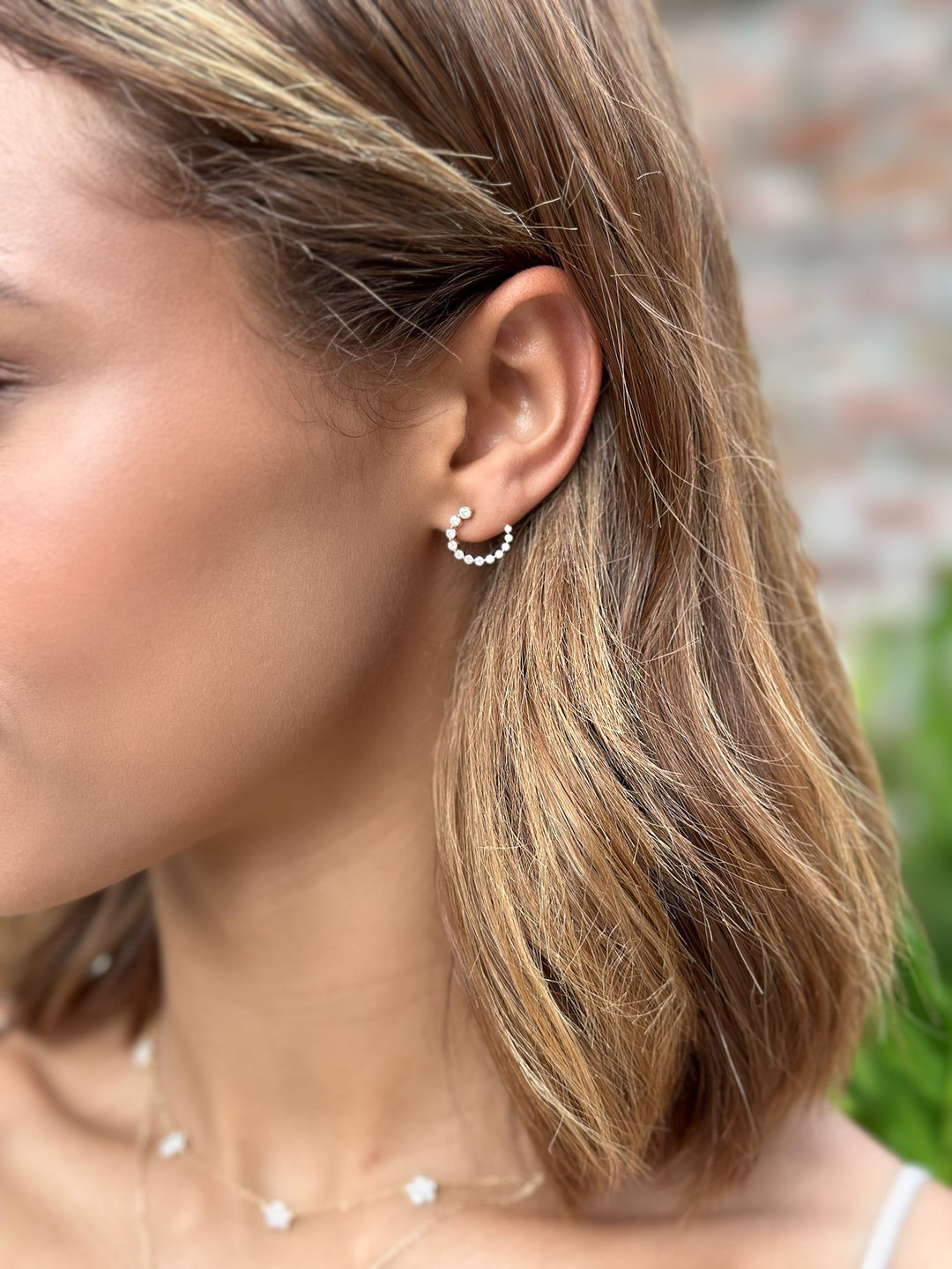 14K 1/2 CTW Lab Grown Diamond Front-Back Earrings