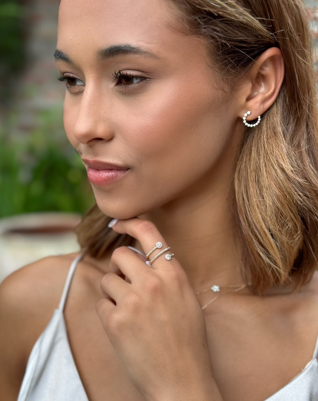14K 1/2 CTW Lab Grown Diamond Front-Back Earrings