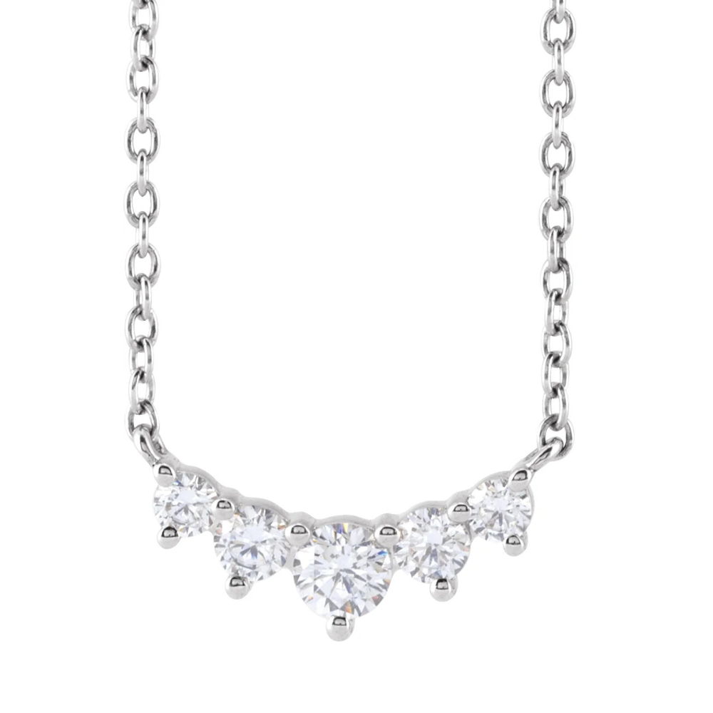14K 1/3 CTW Lab Grown Diamond Graduated Necklace