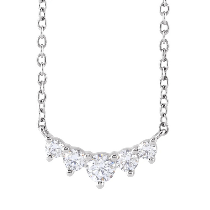 14K 1/3 CTW Lab Grown Diamond Graduated Necklace