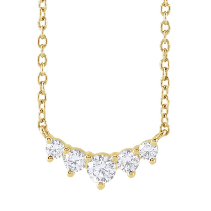 14K 1/3 CTW Lab Grown Diamond Graduated Necklace