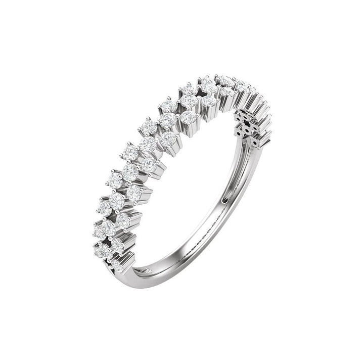 14K 1/3 CTW Natural Diamond Checkered Anniversary Band