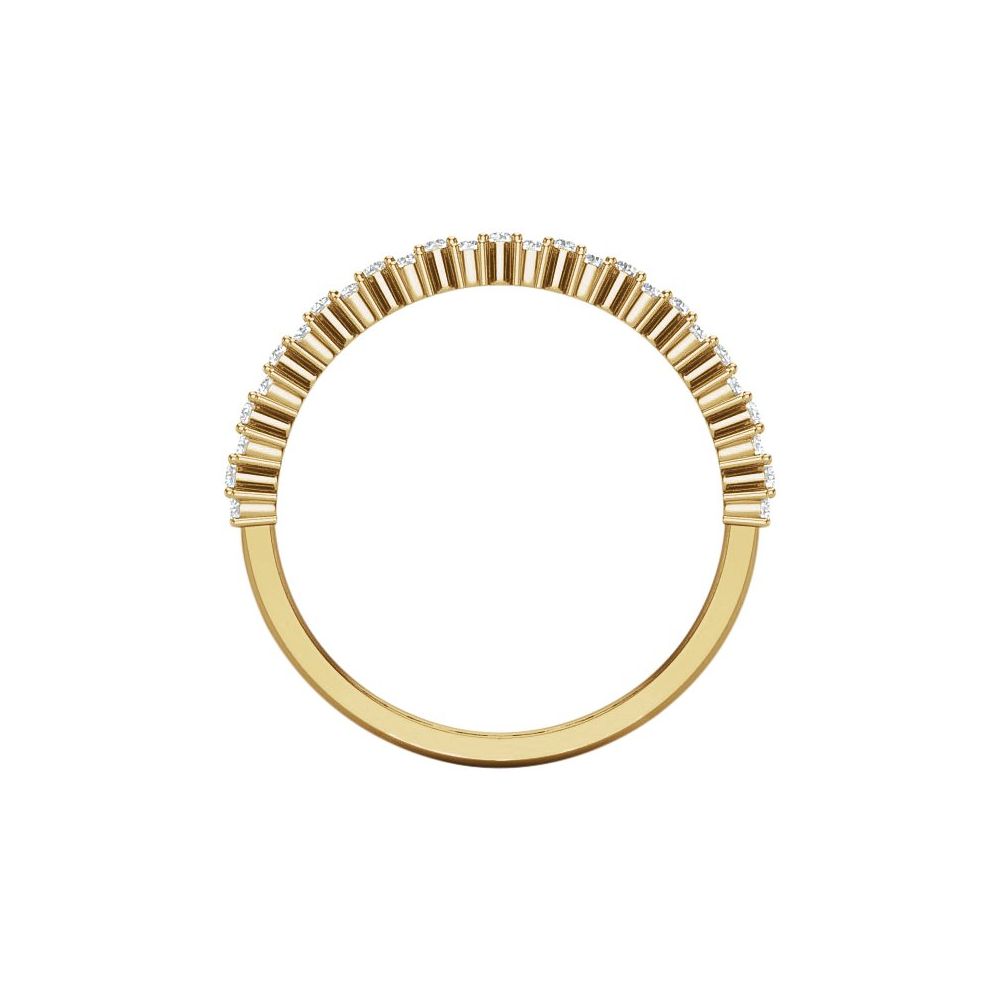 14K 1/3 CTW Natural Diamond Checkered Anniversary Band