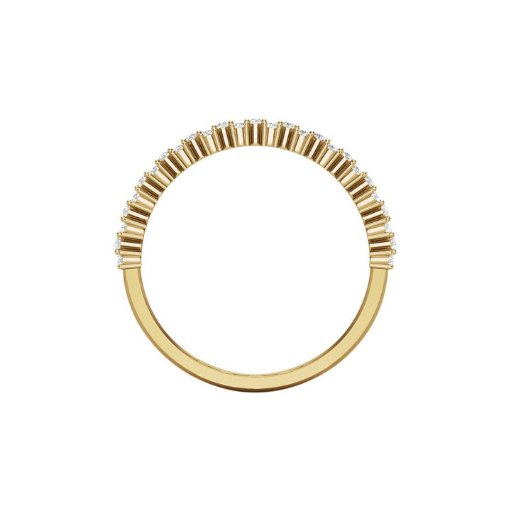 14K 1/3 CTW Natural Diamond Checkered Anniversary Band