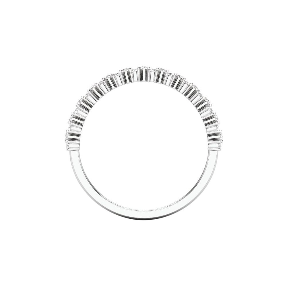 14K 1/3 CTW Natural Diamond Checkered Anniversary Band
