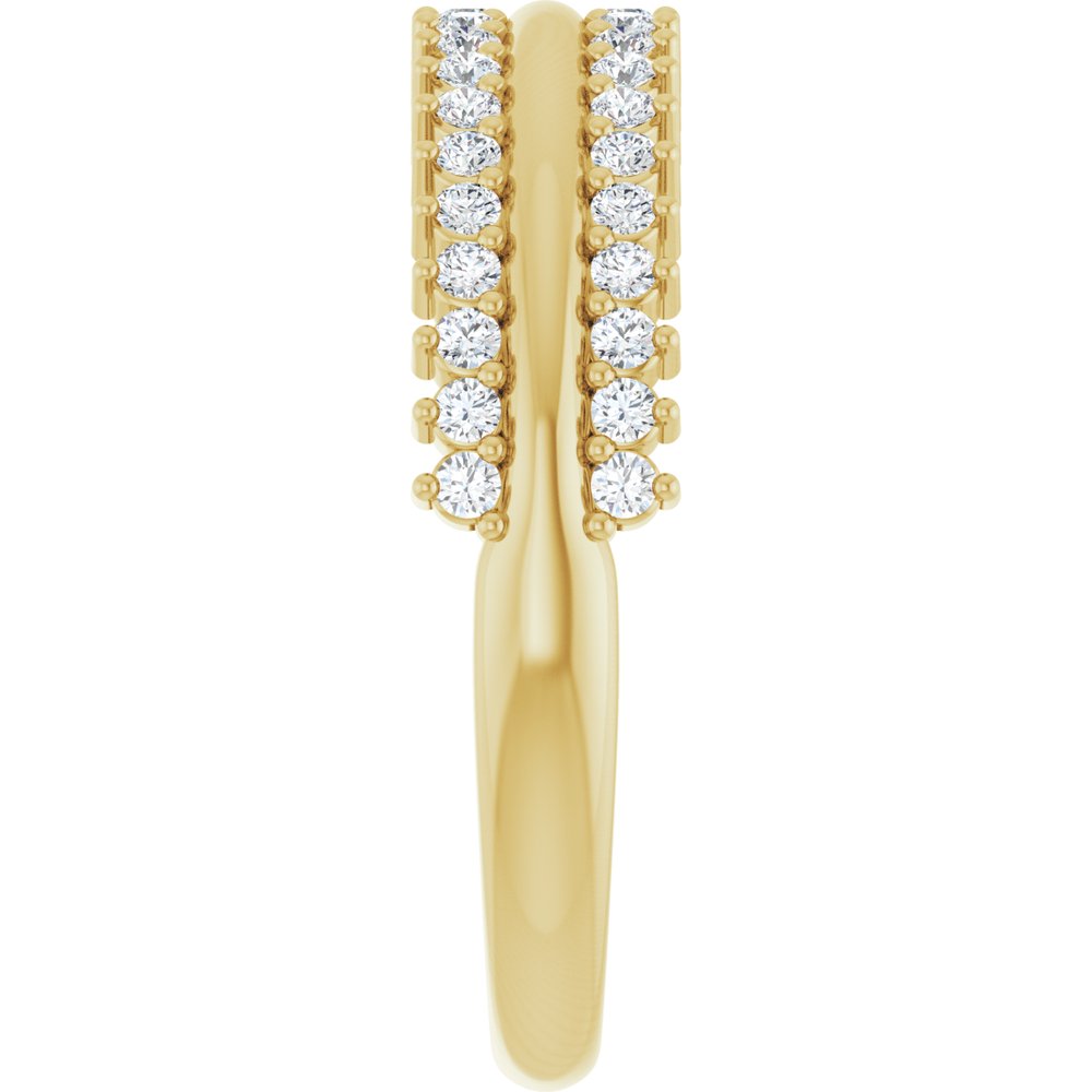 14K 1/3 CTW Natural Diamond Double Row Anniversary Band
