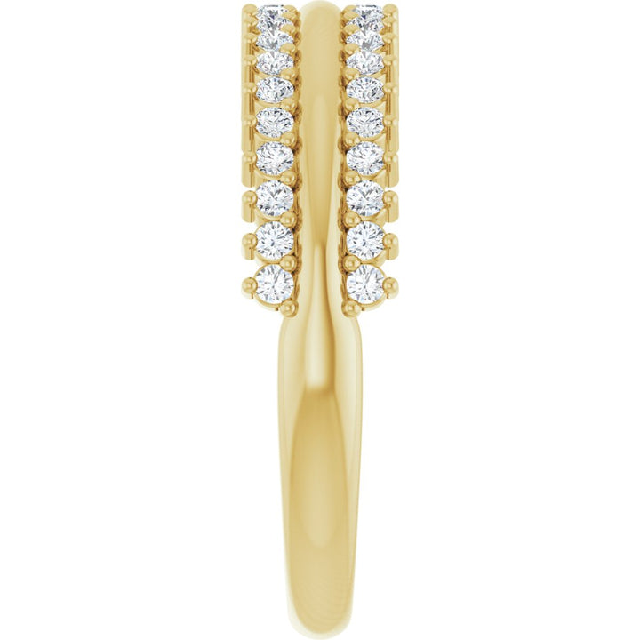 14K 1/3 CTW Natural Diamond Double Row Anniversary Band
