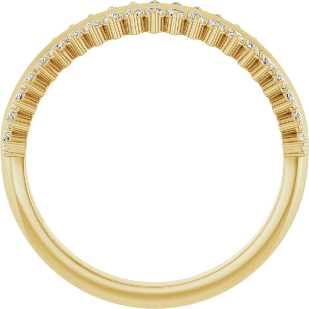 14K 1/3 CTW Natural Diamond Double Row Anniversary Band