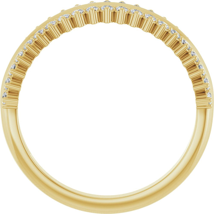 14K 1/3 CTW Natural Diamond Double Row Anniversary Band