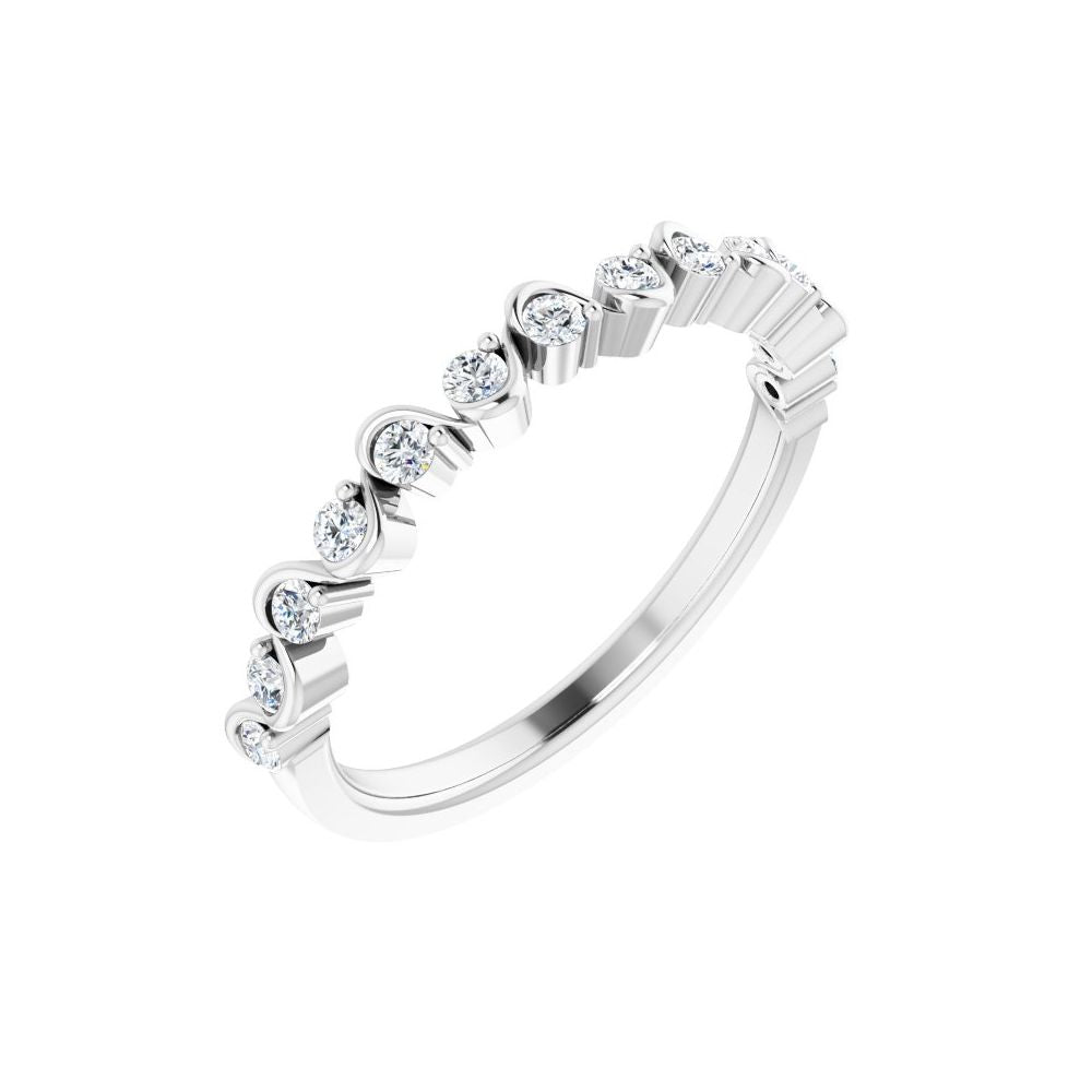 14K 1/4 CTW Natural Diamond Wave Anniversary Band-Embark Fine Jewelry