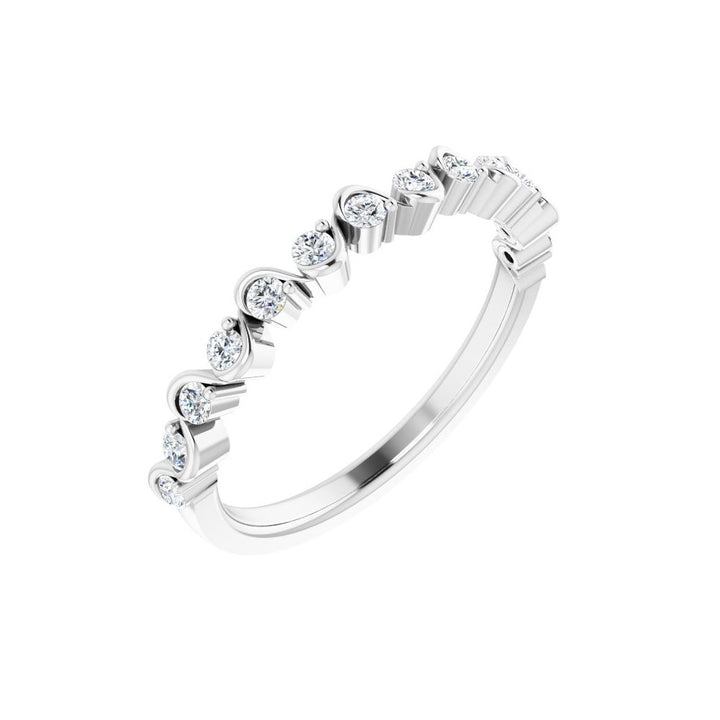 14K 1/4 CTW Natural Diamond Wave Anniversary Band-Embark Fine Jewelry