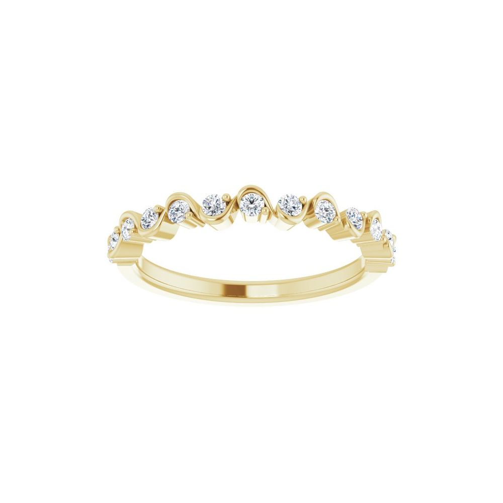 14K 1/4 CTW Natural Diamond Wave Anniversary Band-Embark Fine Jewelry