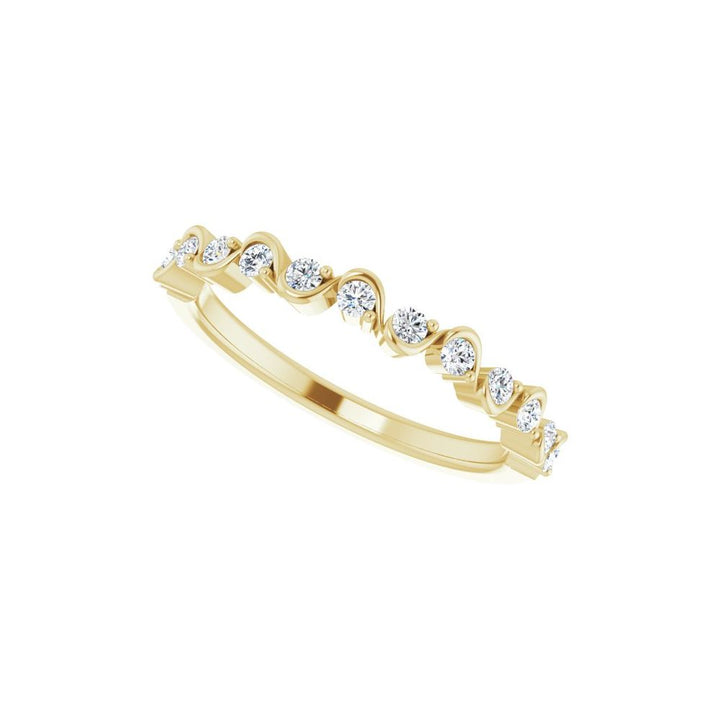 14K 1/4 CTW Natural Diamond Wave Anniversary Band-Embark Fine Jewelry