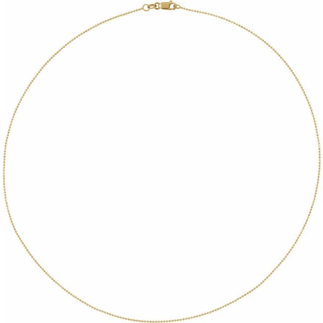 14K 1mm Diamond-Cut Bead Chain-Embark Fine Jewelry