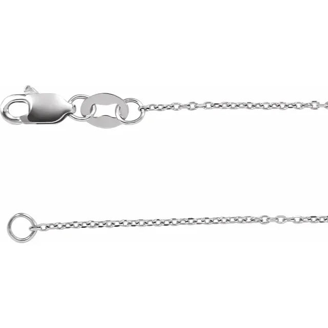 14K 1mm Diamond-Cut Cable Chain
