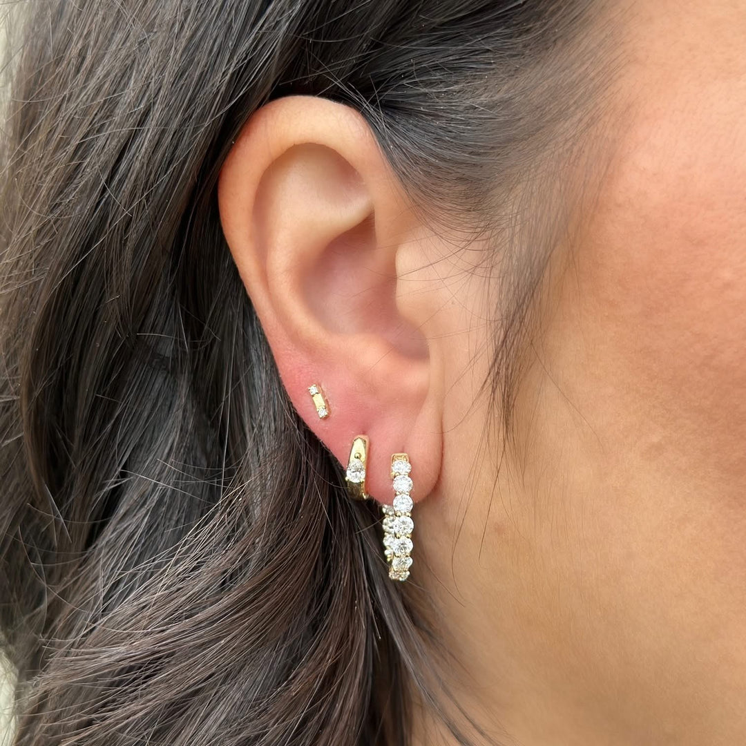 14K 2 1/5 CTW Diamond Inside-Outside Hoops-Embark Fine Jewelry
