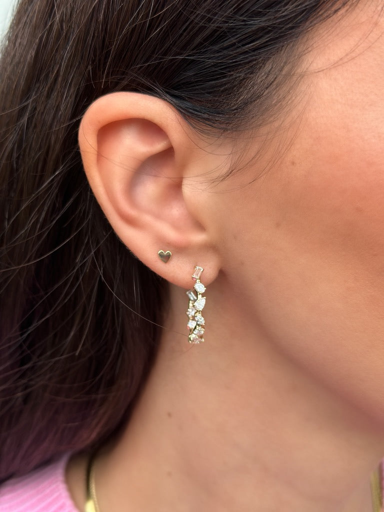 14K 2 CTW Lab Grown Diamond Multi-Shape Hoops