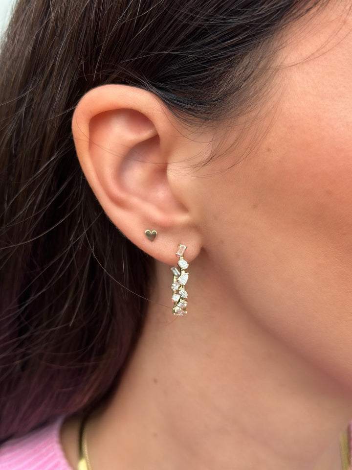 14K 2 CTW Lab Grown Diamond Multi-Shape Hoops