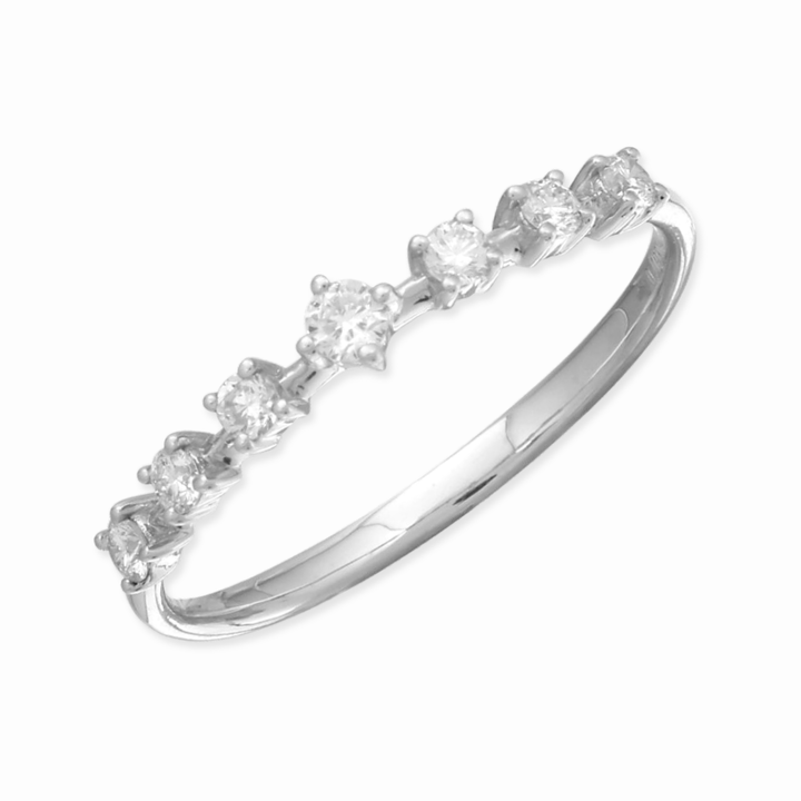 14K 4-Prong Diamond Stack Ring