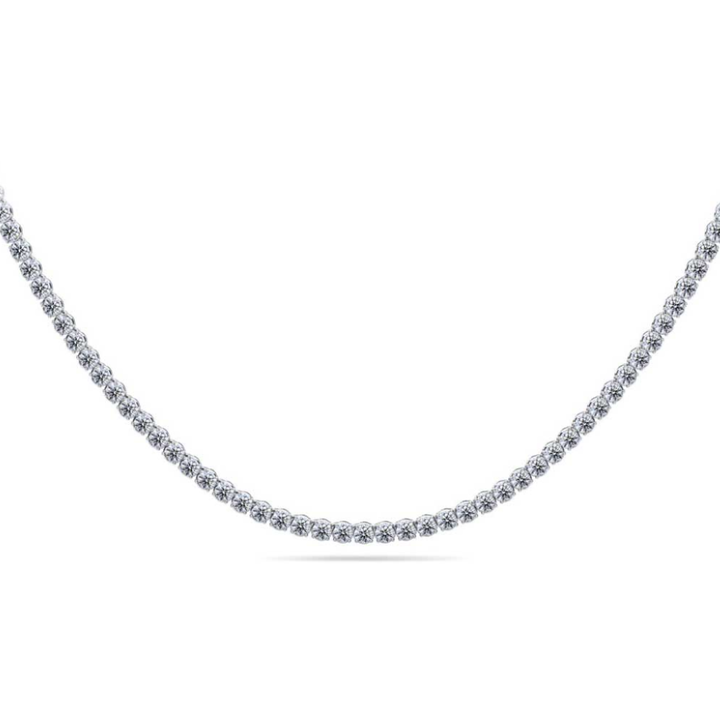 14K 4-Prong Lab Grown Diamond Line Necklace
