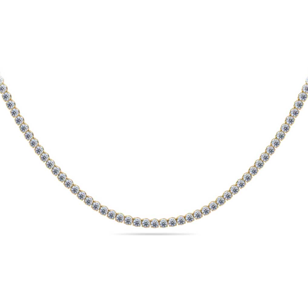 14K 4-Prong Lab Grown Diamond Line Necklace