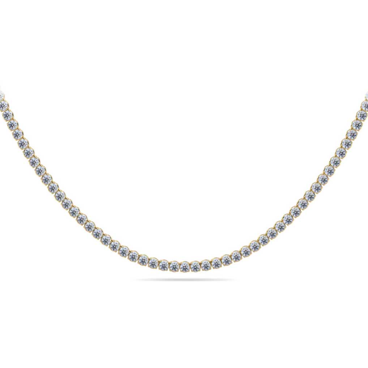 14K 4-Prong Lab Grown Diamond Line Necklace