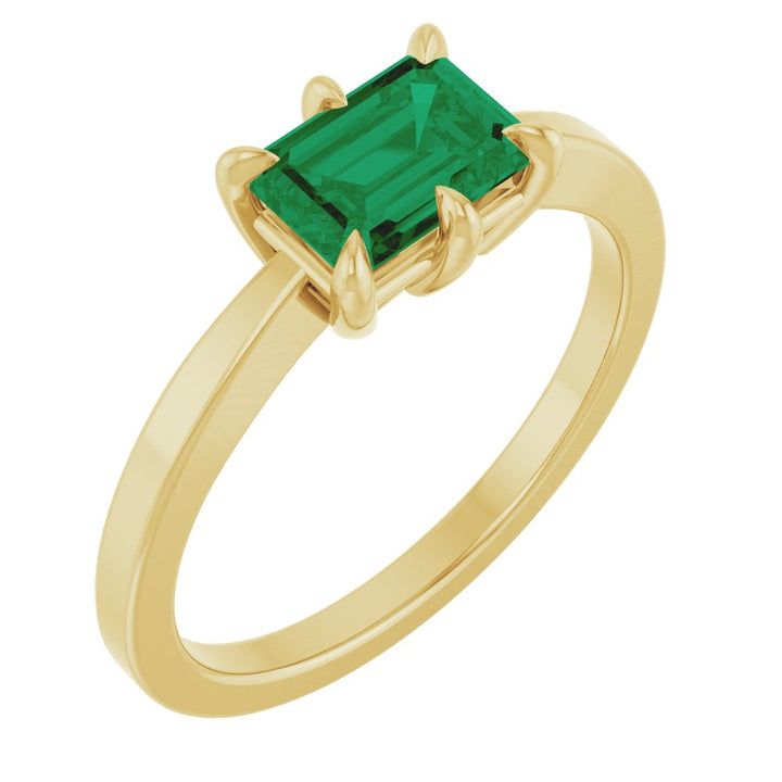 14K 6-Prong Solitaire Gemstone Ring