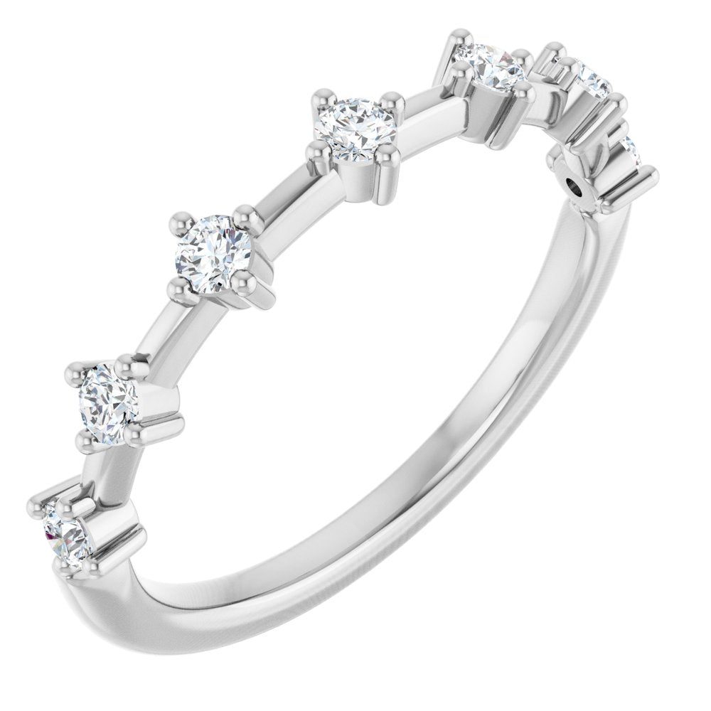 14K 7-Station Diamond Anniversary Band
