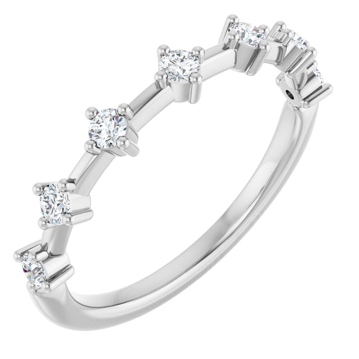 14K 7-Station Diamond Anniversary Band