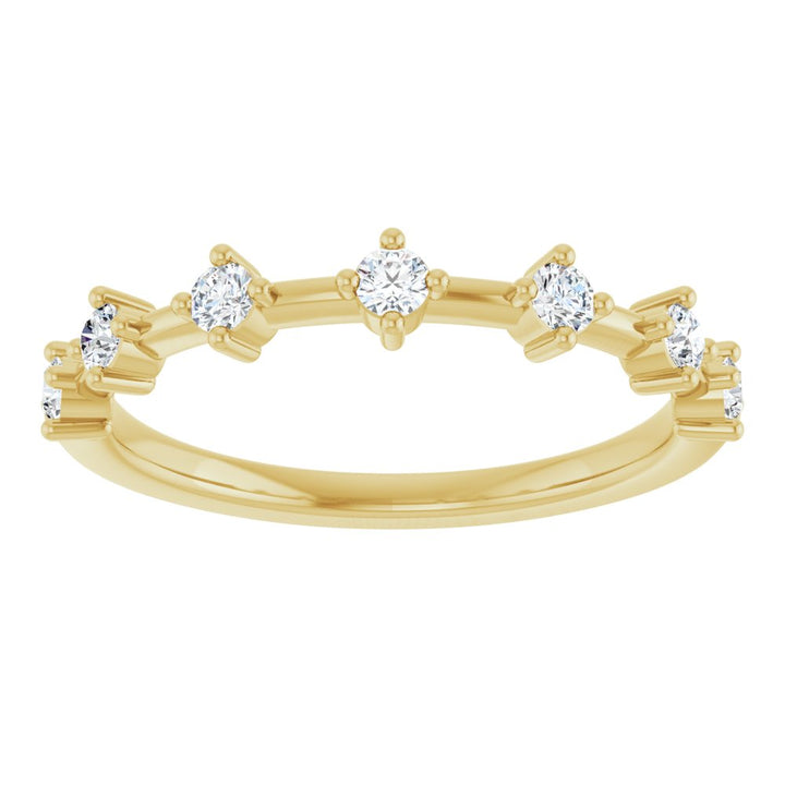 14K 7-Station Diamond Anniversary Band