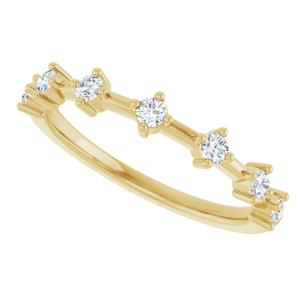 14K 7-Station Diamond Anniversary Band