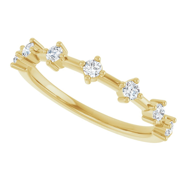 14K 7-Station Diamond Anniversary Band