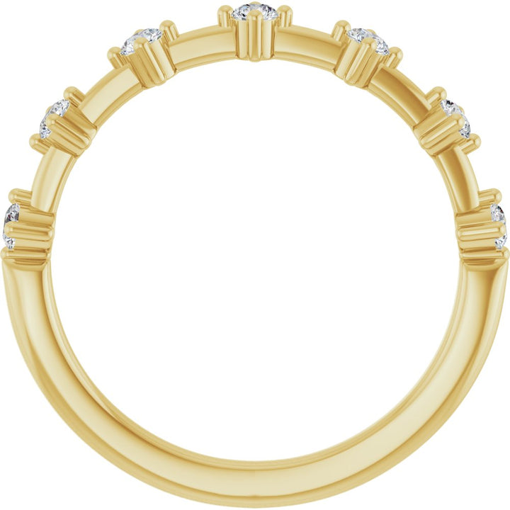14K 7-Station Diamond Anniversary Band
