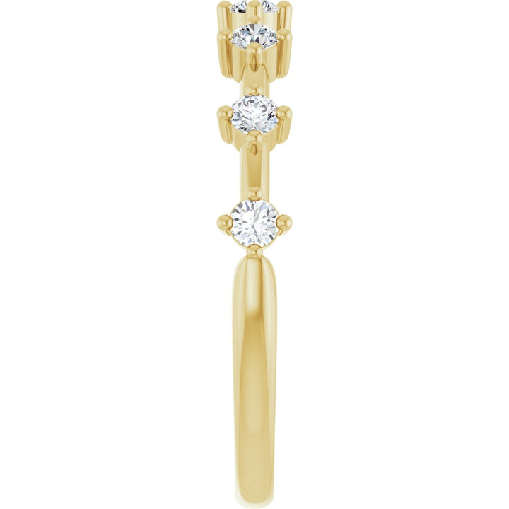14K 7-Station Diamond Anniversary Band