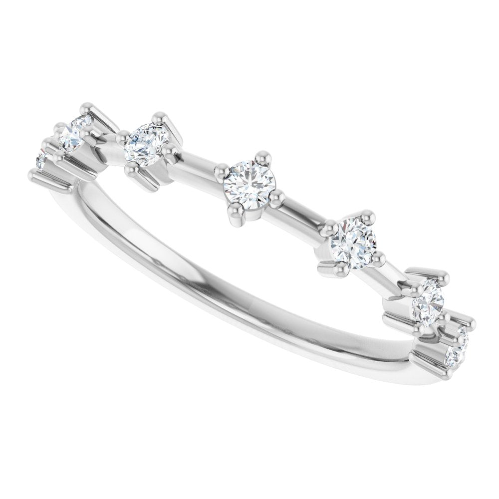 14K 7-Station Diamond Anniversary Band