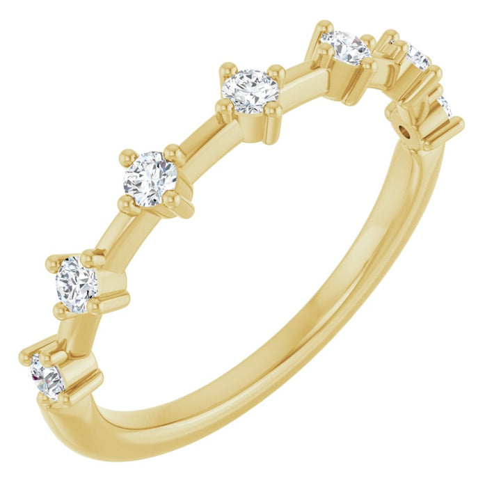 14K 7-Station Diamond Anniversary Band