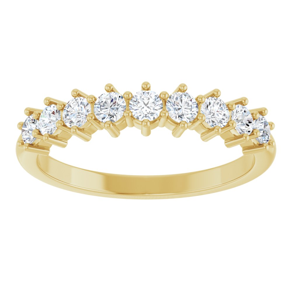 14K 9-Stone Diamond Anniversary Band